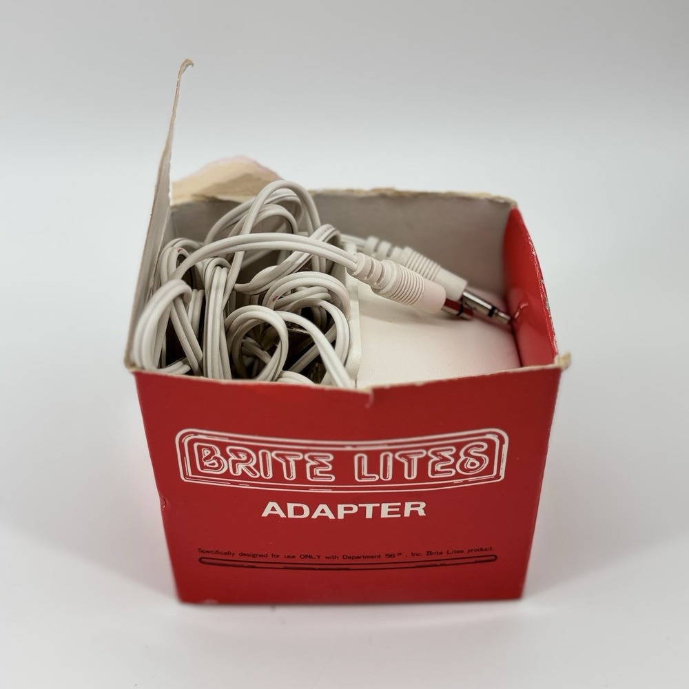 Dept 56 Village BRITE LITES‎ AC/DC Adapter 52256 - White, NEW